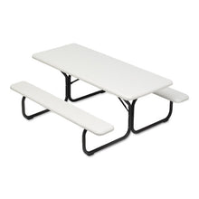 Load image into Gallery viewer, Iceberg wholesale. Indestructables Too 1200 Series Resin Picnic Table, 72w X 30d, Platinum-gray. HSD Wholesale: Janitorial Supplies, Breakroom Supplies, Office Supplies.