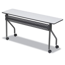 Load image into Gallery viewer, Iceberg wholesale. Officeworks Mobile Training Table, Rectangular, 72w X 18d X 29h, Gray-charcoal. HSD Wholesale: Janitorial Supplies, Breakroom Supplies, Office Supplies.