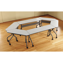 Load image into Gallery viewer, Iceberg wholesale. Officeworks Mobile Training Table, Rectangular, 72w X 18d X 29h, Gray-charcoal. HSD Wholesale: Janitorial Supplies, Breakroom Supplies, Office Supplies.