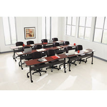 Load image into Gallery viewer, Iceberg wholesale. Officeworks Mobile Training Table, Rectangular, 72w X 18d X 29h, Mahogany-black. HSD Wholesale: Janitorial Supplies, Breakroom Supplies, Office Supplies.