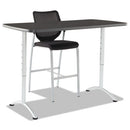 Iceberg wholesale. Arc Sit-to-stand Tables, Rectangular Top, 60w X 30d X 30-42h, Graphite-silver. HSD Wholesale: Janitorial Supplies, Breakroom Supplies, Office Supplies.
