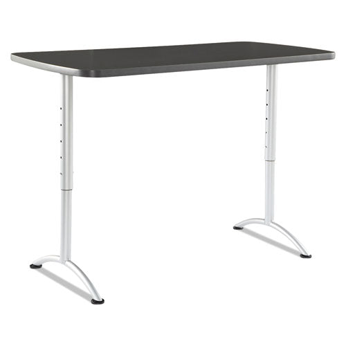 Iceberg wholesale. Arc Sit-to-stand Tables, Rectangular Top, 60w X 30d X 30-42h, Graphite-silver. HSD Wholesale: Janitorial Supplies, Breakroom Supplies, Office Supplies.