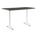 Iceberg wholesale. Arc Sit-to-stand Tables, Rectangular Top, 36w X 72d X 30-42h, Graphite-silver. HSD Wholesale: Janitorial Supplies, Breakroom Supplies, Office Supplies.