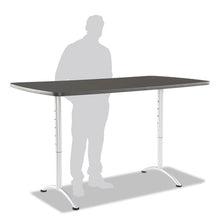 Load image into Gallery viewer, Iceberg wholesale. Arc Sit-to-stand Tables, Rectangular Top, 36w X 72d X 30-42h, Graphite-silver. HSD Wholesale: Janitorial Supplies, Breakroom Supplies, Office Supplies.