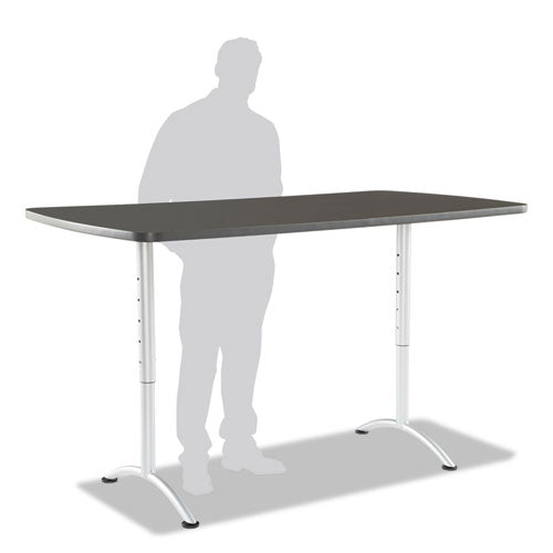 Iceberg wholesale. Arc Sit-to-stand Tables, Rectangular Top, 36w X 72d X 30-42h, Graphite-silver. HSD Wholesale: Janitorial Supplies, Breakroom Supplies, Office Supplies.