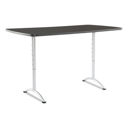 Iceberg wholesale. Arc Sit-to-stand Tables, Rectangular Top, 36w X 72d X 30-42h, Graphite-silver. HSD Wholesale: Janitorial Supplies, Breakroom Supplies, Office Supplies.