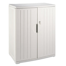Load image into Gallery viewer, Iceberg wholesale. Officeworks Resin Storage Cabinet, 36w X 22d X 46h, Platinum. HSD Wholesale: Janitorial Supplies, Breakroom Supplies, Office Supplies.