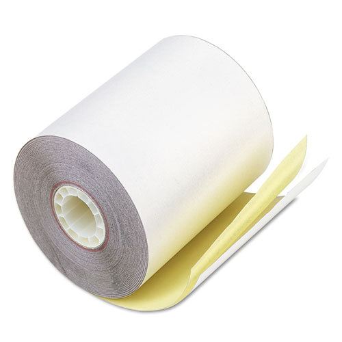 Iconex™ wholesale. Impact Printing Carbonless Paper Rolls, 0.69" Core, 3.25" X 80 Ft, White-canary, 60-carton. HSD Wholesale: Janitorial Supplies, Breakroom Supplies, Office Supplies.