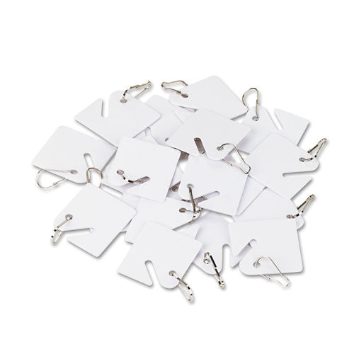SecurIT® wholesale. Replacement Slotted Key Cabinet Tags, 1 5-8 X 1 1-2, White, 20-pack. HSD Wholesale: Janitorial Supplies, Breakroom Supplies, Office Supplies.