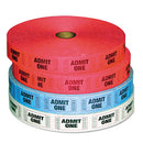 Iconex™ wholesale. Admit-one Ticket Multi-pack, 4 Rolls, 2 Red, 1 Blue, 1 White, 2000-roll. HSD Wholesale: Janitorial Supplies, Breakroom Supplies, Office Supplies.