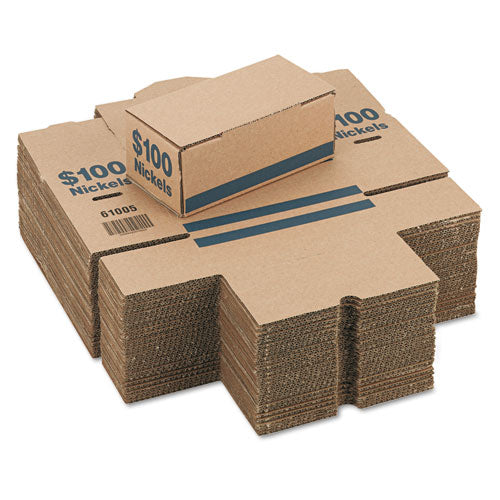 Iconex™ wholesale. Corrugated Cardboard Coin Storage W-denomination Printed On Side, Blue. HSD Wholesale: Janitorial Supplies, Breakroom Supplies, Office Supplies.