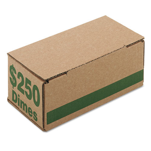 Iconex™ wholesale. Corrugated Cardboard Coin Storage W-denomination Printed On Side, Green. HSD Wholesale: Janitorial Supplies, Breakroom Supplies, Office Supplies.