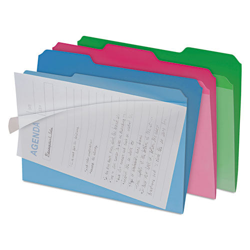 find It™ wholesale. Clear View Interior File Folders, 1-3-cut Tabs, Letter Size, Assorted, 6-pack. HSD Wholesale: Janitorial Supplies, Breakroom Supplies, Office Supplies.