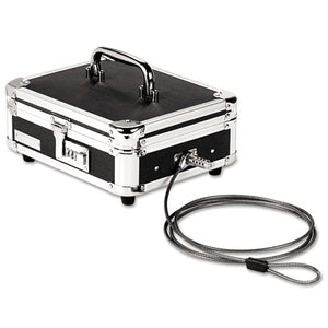 Vaultz® wholesale. Plastic And Steel Cash Box With Tumbler Lock, Black And Chrome. HSD Wholesale: Janitorial Supplies, Breakroom Supplies, Office Supplies.
