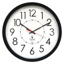 Chicago Lighthouse wholesale. Electric Contemporary Clock, 14.5" Overall Diameter, Black Case, Ac Powered. HSD Wholesale: Janitorial Supplies, Breakroom Supplies, Office Supplies.