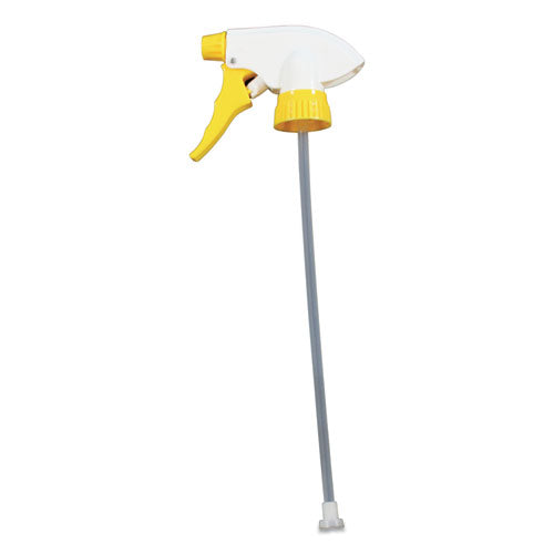 Impact® wholesale. Impact® Chemical Resistant Trigger Sprayers, 9.88" Tube, Fits 32 Oz Bottles, Yellow-white, 24-carton. HSD Wholesale: Janitorial Supplies, Breakroom Supplies, Office Supplies.