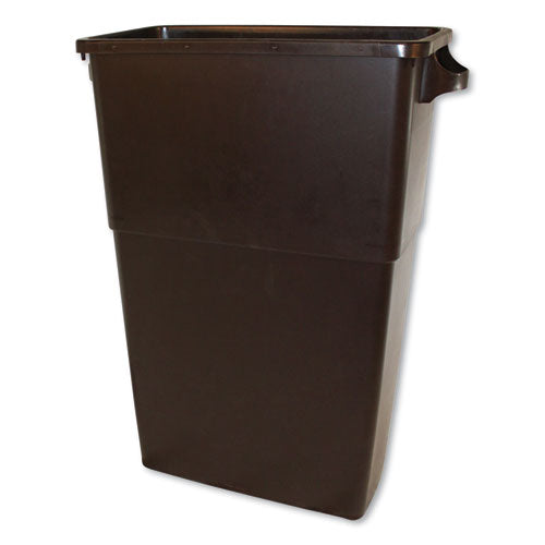 Impact® wholesale. Impact® Thin Bin Containers, Rectangular, Polyethylene, 23 Gal, Brown. HSD Wholesale: Janitorial Supplies, Breakroom Supplies, Office Supplies.