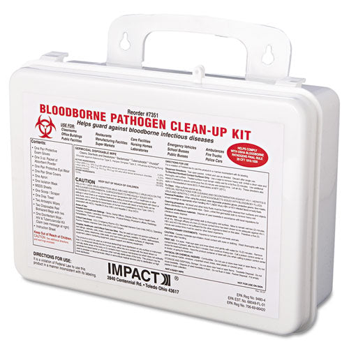 Impact® wholesale. Impact® Bloodborne Pathogen Cleanup Kit, Osha Compliant, Plastic Case. HSD Wholesale: Janitorial Supplies, Breakroom Supplies, Office Supplies.