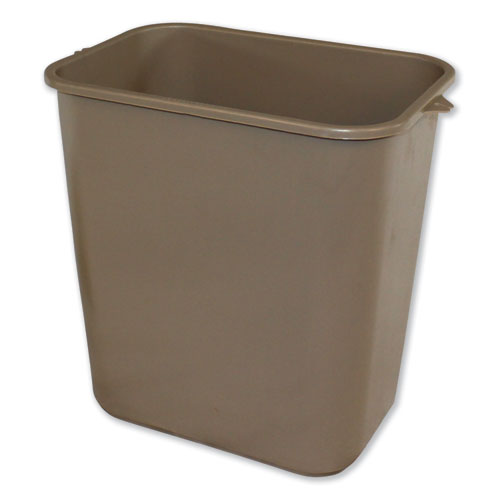 Impact® wholesale. Impact® Soft-sided Wastebasket, Rectangular, Polyethylene, 28 Qt, Beige. HSD Wholesale: Janitorial Supplies, Breakroom Supplies, Office Supplies.