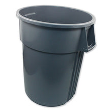 Load image into Gallery viewer, Impact® wholesale. Impact® Advanced Gator Waste Container, Round, Plastic, 55 Gal, Gray. HSD Wholesale: Janitorial Supplies, Breakroom Supplies, Office Supplies.