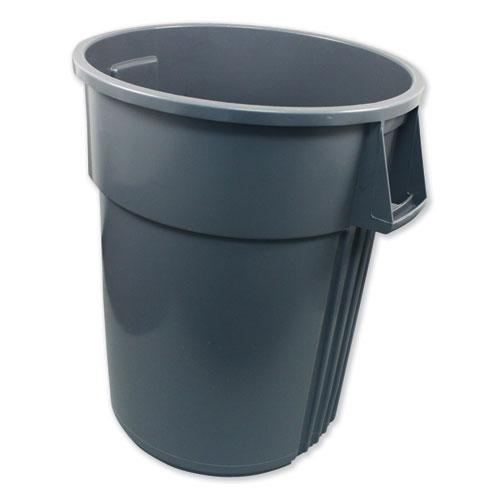 Impact® wholesale. Impact® Advanced Gator Waste Container, Round, Plastic, 55 Gal, Gray. HSD Wholesale: Janitorial Supplies, Breakroom Supplies, Office Supplies.