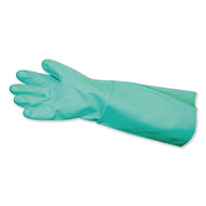 Impact® wholesale. Impact® Long-sleeve Unlined Nitrile Gloves, Powder-free, Green, Medium, 12 Pair-carton. HSD Wholesale: Janitorial Supplies, Breakroom Supplies, Office Supplies.