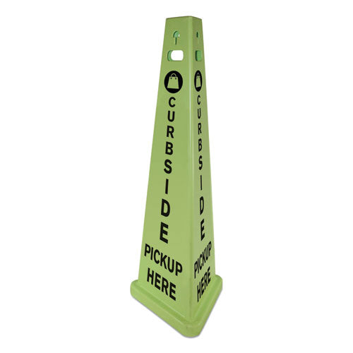 Impact® wholesale. Impact® Trivu 3-sided Curbside Pickup Here Sign, Fluorescent Green, 14.75 X 12.7 X 40, Plastic. HSD Wholesale: Janitorial Supplies, Breakroom Supplies, Office Supplies.