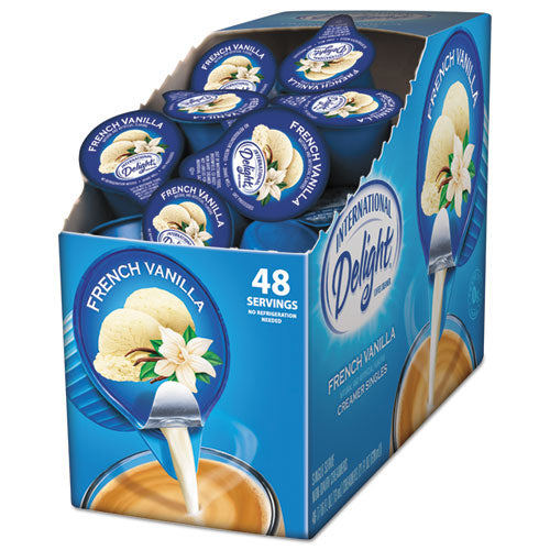 International Delight® wholesale. Flavored Liquid Non-dairy Coffee Creamer, French Vanilla, 0.4375 Oz Cup, 48-box. HSD Wholesale: Janitorial Supplies, Breakroom Supplies, Office Supplies.