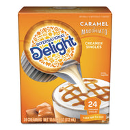 International Delight® wholesale. Flavored Liquid Non-dairy Coffee Creamer, Caramel Macchiato, Mini Cups, 24-box. HSD Wholesale: Janitorial Supplies, Breakroom Supplies, Office Supplies.