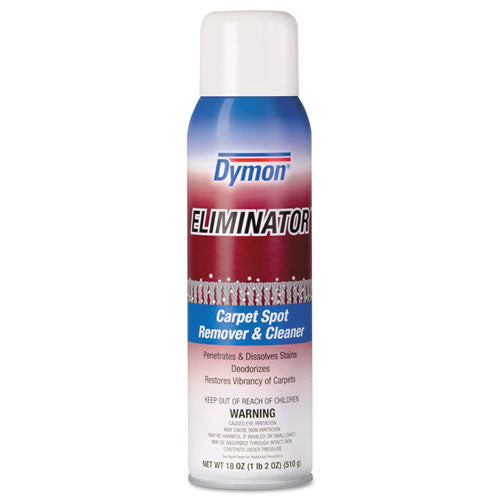 Dymon® wholesale. DYMON Eliminator Carpet Spot And Stain Remover, 18 Oz Aerosol Spray, 12-carton. HSD Wholesale: Janitorial Supplies, Breakroom Supplies, Office Supplies.