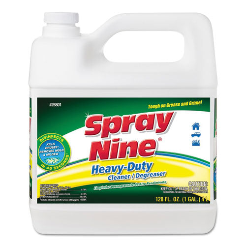 Spray Nine® wholesale. Heavy Duty Cleaner-degreaser-disinfectant, 1 Gal Bottle, 4-carton. HSD Wholesale: Janitorial Supplies, Breakroom Supplies, Office Supplies.