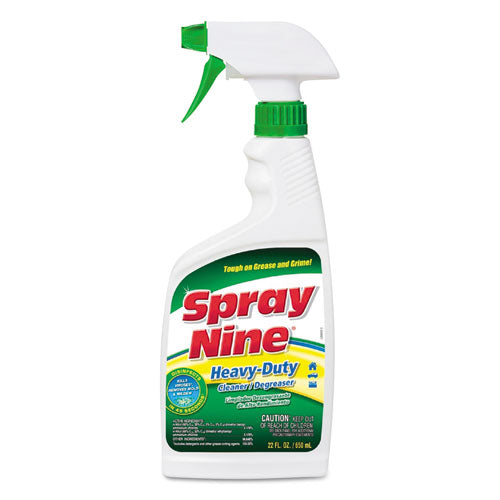 Spray Nine® wholesale. Heavy Duty Cleaner-degreaser-disinfectant, Citrus Scent, 22 Oz Trigger Spray Bottle, 12-carton. HSD Wholesale: Janitorial Supplies, Breakroom Supplies, Office Supplies.