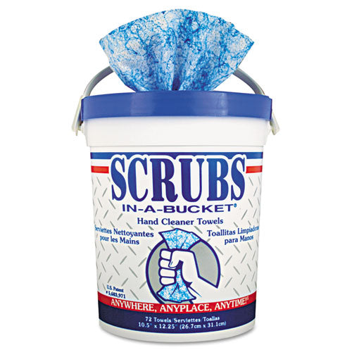 SCRUBS® wholesale. SCRUBS® Hand Cleaner Towels, Cloth, 10 X 12, Blue-white, 72-bucket. HSD Wholesale: Janitorial Supplies, Breakroom Supplies, Office Supplies.