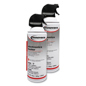 Innovera® wholesale. Compressed Air Duster Cleaner, 10 Oz Can, 2-pack. HSD Wholesale: Janitorial Supplies, Breakroom Supplies, Office Supplies.