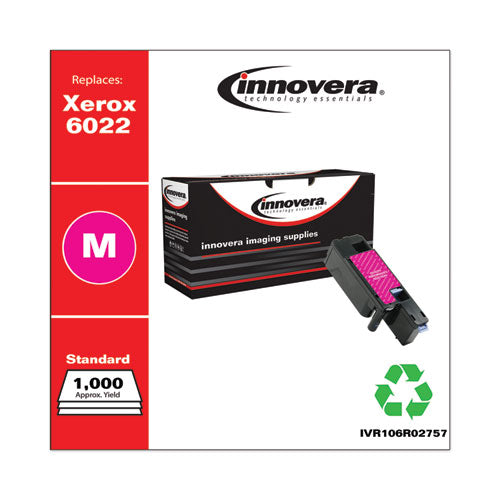 Innovera® wholesale. Remanufactured Magenta Toner, Replacement For Xerox 6022 (106r02757), 1,000 Page-yield. HSD Wholesale: Janitorial Supplies, Breakroom Supplies, Office Supplies.