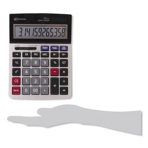 Innovera® wholesale. 15975 Large Display Calculator, Dual Power, 12-digit Lcd Display. HSD Wholesale: Janitorial Supplies, Breakroom Supplies, Office Supplies.