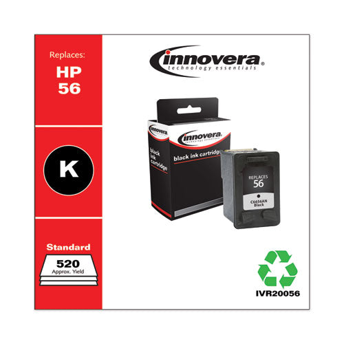 Innovera® wholesale. Remanufactured Black Ink, Replacement For Hp 56 (c6656an), 450 Page-yield. HSD Wholesale: Janitorial Supplies, Breakroom Supplies, Office Supplies.