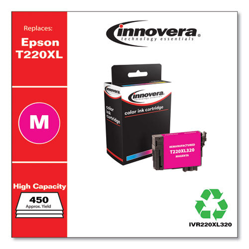 Innovera® wholesale. Remanufactured Magenta High-yield Ink, Replacement For Epson T220xl (t220xl320), 450 Page-yield. HSD Wholesale: Janitorial Supplies, Breakroom Supplies, Office Supplies.