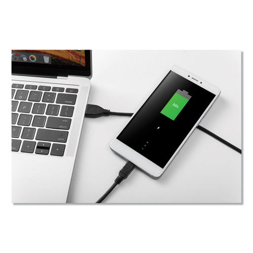 Innovera® wholesale. Usb To Micro Usb Cable, 10 Ft, Black. HSD Wholesale: Janitorial Supplies, Breakroom Supplies, Office Supplies.