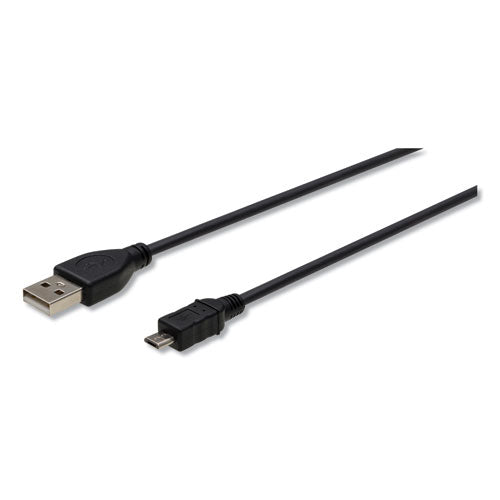 Innovera® wholesale. Usb To Micro Usb Cable, 10 Ft, Black. HSD Wholesale: Janitorial Supplies, Breakroom Supplies, Office Supplies.