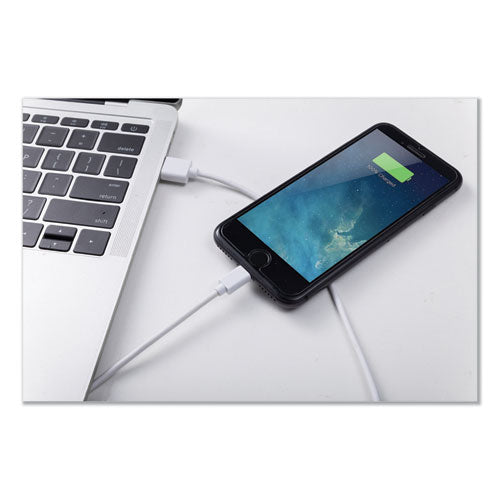 Innovera® wholesale. Usb Lightning Cable, 6 Ft, White. HSD Wholesale: Janitorial Supplies, Breakroom Supplies, Office Supplies.