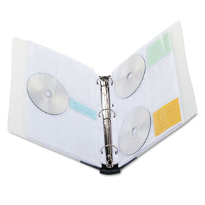 Innovera® wholesale. Cd-dvd Three-ring Refillable Binder, Holds 90 Discs, Midnight Blue-clear. HSD Wholesale: Janitorial Supplies, Breakroom Supplies, Office Supplies.