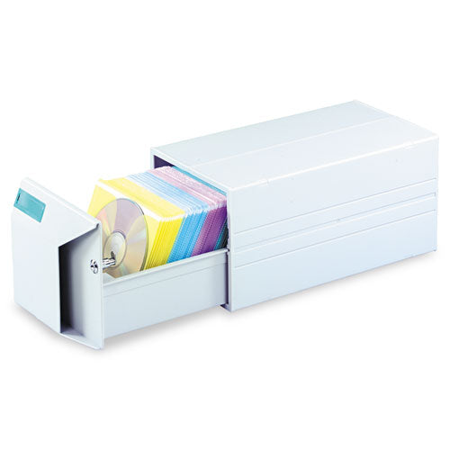 Innovera® wholesale. Cd-dvd Storage Drawer, Holds 150 Discs, Light Gray. HSD Wholesale: Janitorial Supplies, Breakroom Supplies, Office Supplies.