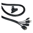 Innovera® wholesale. Cable Management Coiled Tube, 0.75" Dia X 77.5" Long, Black. HSD Wholesale: Janitorial Supplies, Breakroom Supplies, Office Supplies.