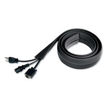 Load image into Gallery viewer, Innovera® wholesale. Floor Sleeve Cable Management, 2.5&quot; X 0.5&quot; Channel, 72&quot; Long, Black. HSD Wholesale: Janitorial Supplies, Breakroom Supplies, Office Supplies.