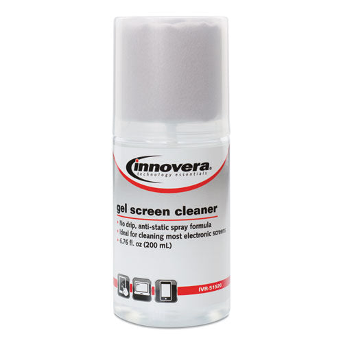 Innovera® wholesale. Anti-static Gel Screen Cleaner, With Gray Microfiber Cloth, 4 Oz Spray Bottle. HSD Wholesale: Janitorial Supplies, Breakroom Supplies, Office Supplies.