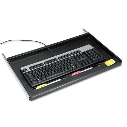 Innovera® wholesale. Standard Underdesk Keyboard Drawer, 21.38"w X 12.88"d, Black. HSD Wholesale: Janitorial Supplies, Breakroom Supplies, Office Supplies.