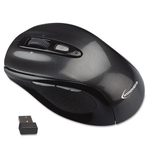 Innovera® wholesale. Wireless Optical Mouse With Micro Usb, 2.4 Ghz Frequency-32 Ft Wireless Range, Gray-black. HSD Wholesale: Janitorial Supplies, Breakroom Supplies, Office Supplies.