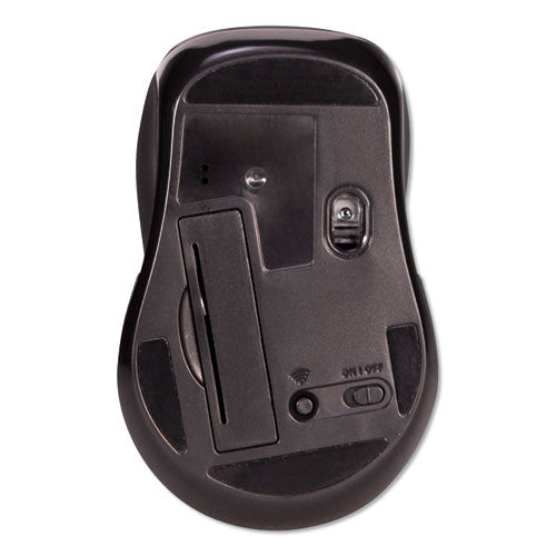 Innovera® wholesale. Mid-size Wireless Optical Mouse With Micro Usb, 2.4 Ghz Frequency-32 Ft Wireless Range, Right Hand Use, Black. HSD Wholesale: Janitorial Supplies, Breakroom Supplies, Office Supplies.
