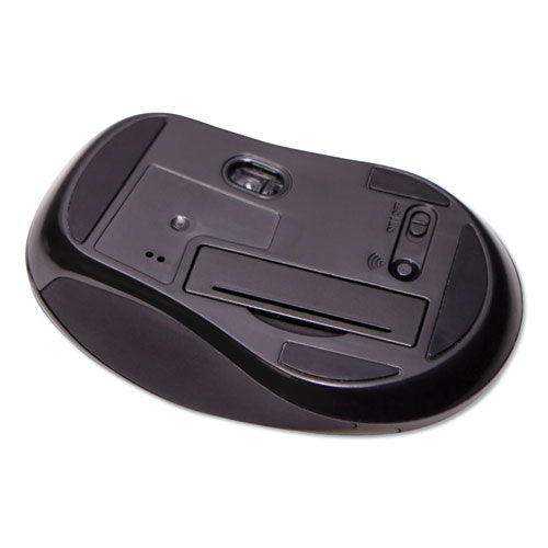 Innovera® wholesale. Mid-size Wireless Optical Mouse With Micro Usb, 2.4 Ghz Frequency-32 Ft Wireless Range, Right Hand Use, Black. HSD Wholesale: Janitorial Supplies, Breakroom Supplies, Office Supplies.